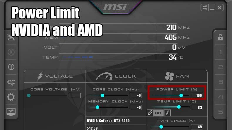 How To Power Limit Your GPU With MSI Afterburner AMD And NVIDIA 