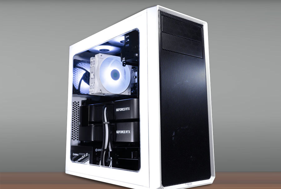 dual gpu rtx 3090 desktop workstation pc for llm 72B