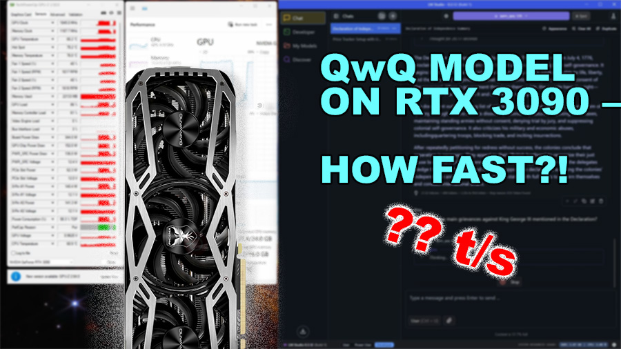 screenshot of qwq tested in lm studio with rtx 3090